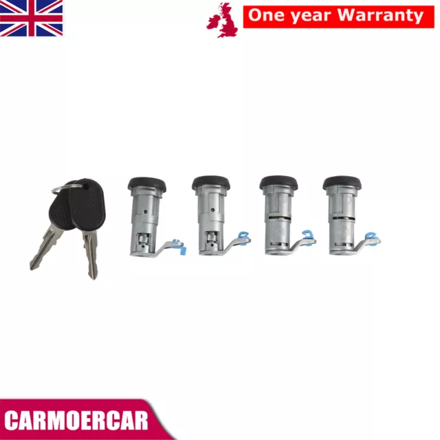 For 1999-2007 Iveco Daily Mk3 Set Of 4 Door Lock Barrel Cylinder & 2 Keys 3