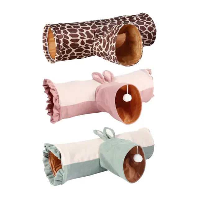 Guinea Pig Tunnel Tube, Pet Interactive Toy, 3 Way Hideaway