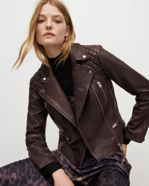 Allsaints oxblood leather jacket shop