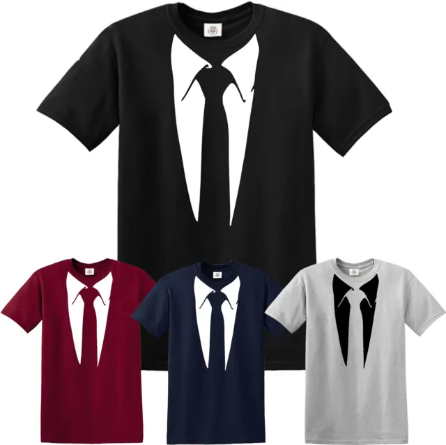 Tie With Collar Tuxedo Funny Gift Mens T-Shirt Fun Party Father day Tshirt Top