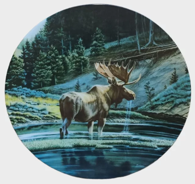 THE MOOSE PLATE - Canadas wild game - by Paul KRAPF Big & COA