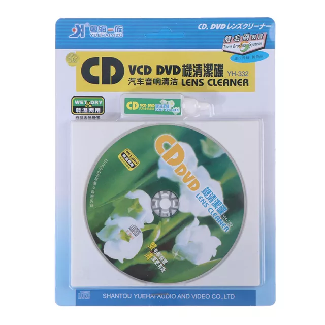 CD VCD DVD Player Lens Cleaner Dust Dirt Removal Cleaning Fluids Disc Resto URUK