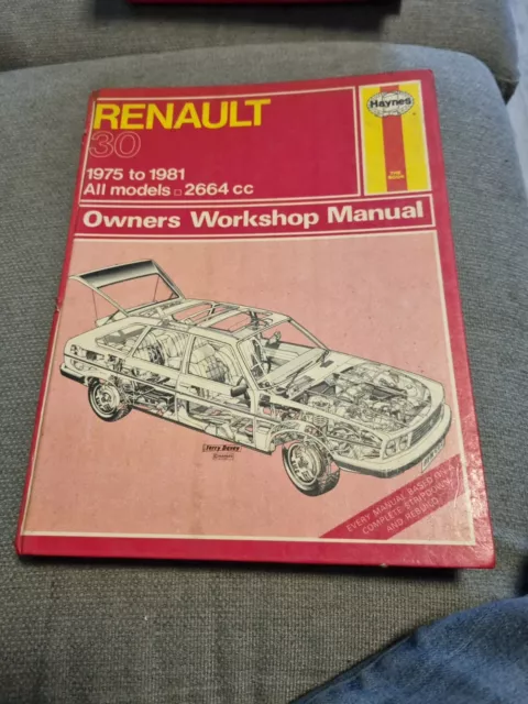 Renault 30 (1975-1981) ALL MODELS Haynes Owners Workshop Manual Repair Book