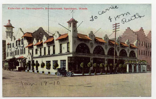 Spokane Wa Davenport's Restaurant 1910 Postcard Pc596