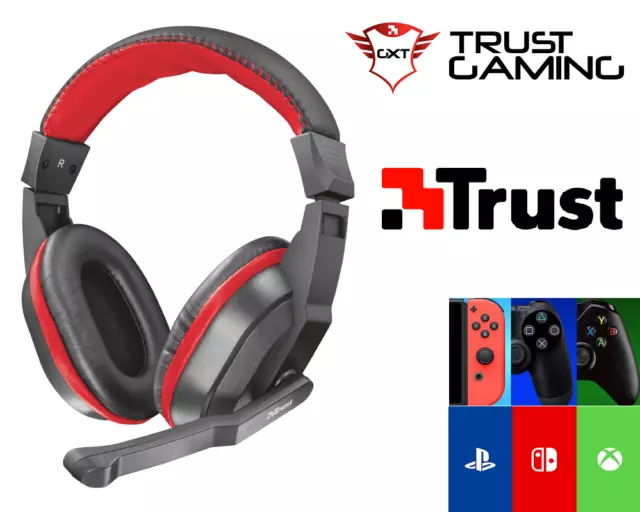 CUFFIE GAMING CON MICROFONO Trust ZIVA PER PC XBOX ONE PS4 SWITCH 21953