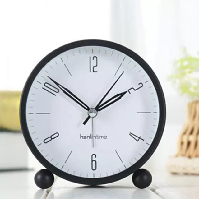 Hanlintime Analog Alarm Clock,Easy Set Small Desk Clock,Non Ticking,with Nigh uk