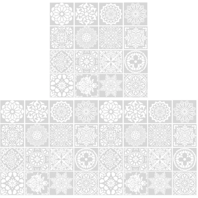 12 Stencil Per Disegno Per Bambini A Tema Giardino - Formato 20x20 Cm - Sagome Riutilizzabili In PET - Lavabili E Sicure