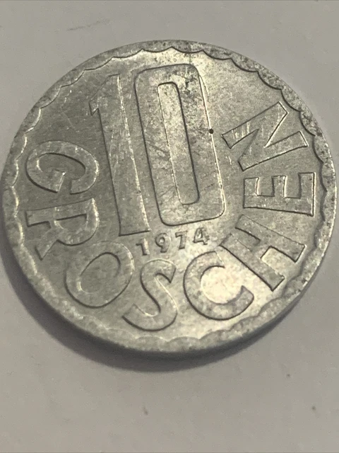 1974 Austria  Ten 10 Groschen  World Coin Nice!