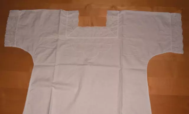 Antike Nachthemd Unterhemd Unterkleid Unterwäsche Hemd Spitze vor 1945 (11205)