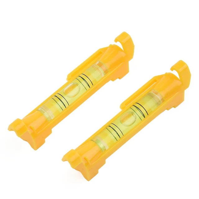 Lot De 2 Mini Niveaux à Bulles Horizontales Haute Précision - 52x18x15mm Vert