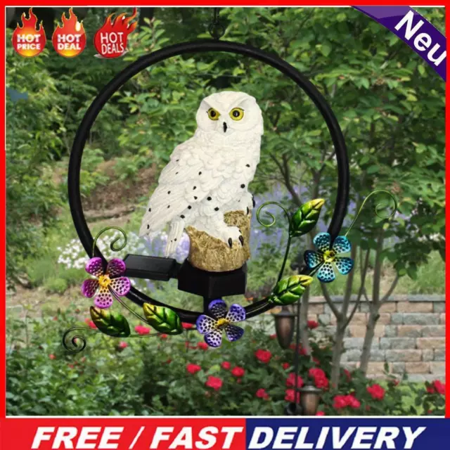 Bird Animal Solar Light Art Crafts Owl Pendant Light Decor for Lawn Yard Balcony