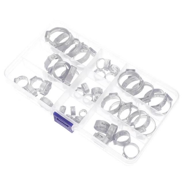 Fascetta per tubo flessibile in acciaio inossidabile 304 Mini fascetta per tubo carburante Fascette per tubi benzina diesel 6-8mm 8-10mm 10-12mm 12-14mm 18-20mm 25-27mm 28-30m,19,21mm 5 pezzi