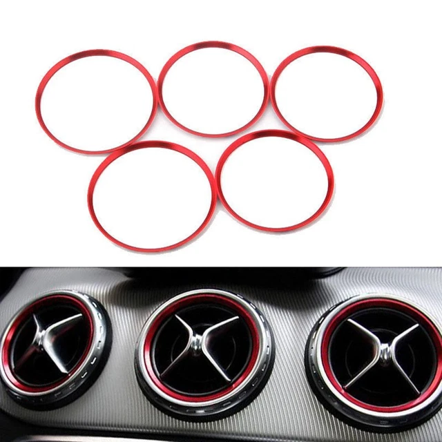 5x Lüftungsgitter Ringe Ein / C Lüftungsschlitz Alu Auto Luft Zustand Hochwertig