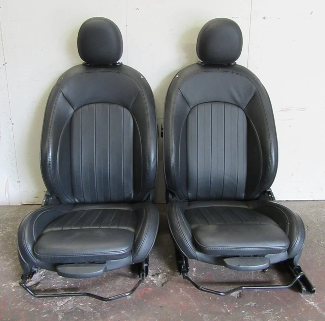 GENUINE MINI HEATED Black Leather (Mini Yours) Front & Rear Seats For ...