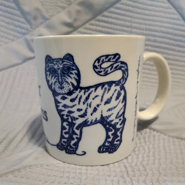 Vintage Chat Et Souris Cobalt Cat & Mouse Coffee Mug Taylor & NG 1979 Japan