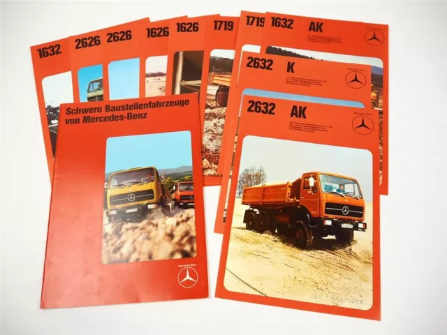 Mercedes Benz heavy construction site vehicles tipper brochure 1973