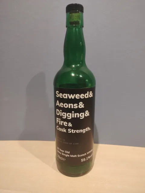 Seaweed&Aeons&Digging&Fire Cask Strength Islay Single Malt Whisky EMPTY bottle