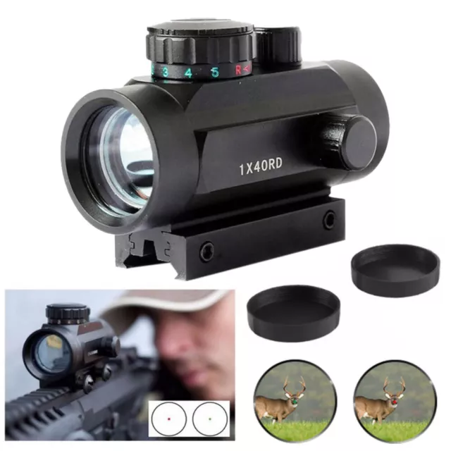 Tactical Optic Red Green Dot Sight Scope Airsoft Rail Mount for Hunting 11-20mm