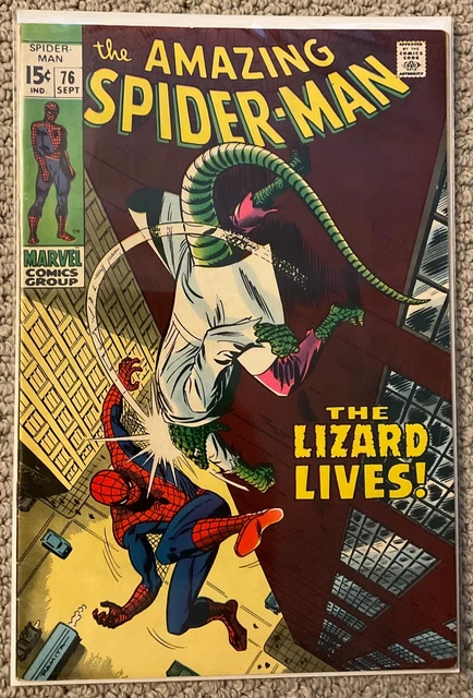 Amazing Spider-Man #76 (1969) Spider-Man Vs The Lizard, Silver Age, Mid-Grade!