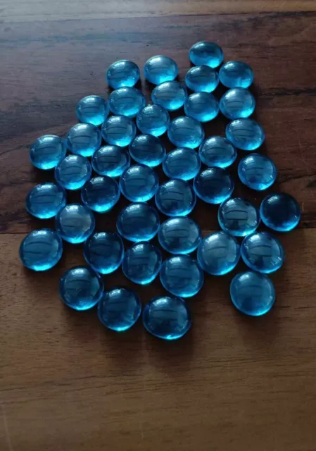 Glasnuggets, Glassteine, blau, über 40 Stück