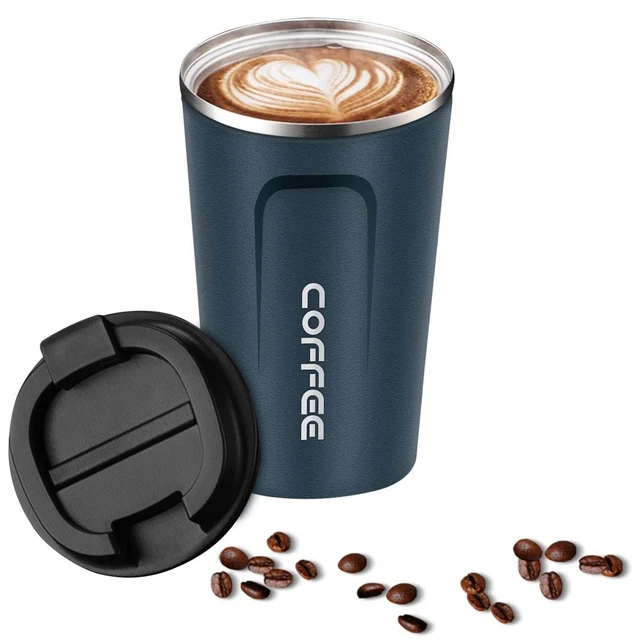 12 Oz Stainless Steel Insulated Tumbler Travel Mug For Hot Cold Coffee With Lid