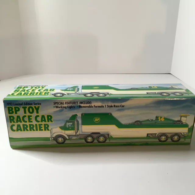 BP Toy Truck Race Car Carrier Formula 1 Lights 1993  Limited Edition Vintage