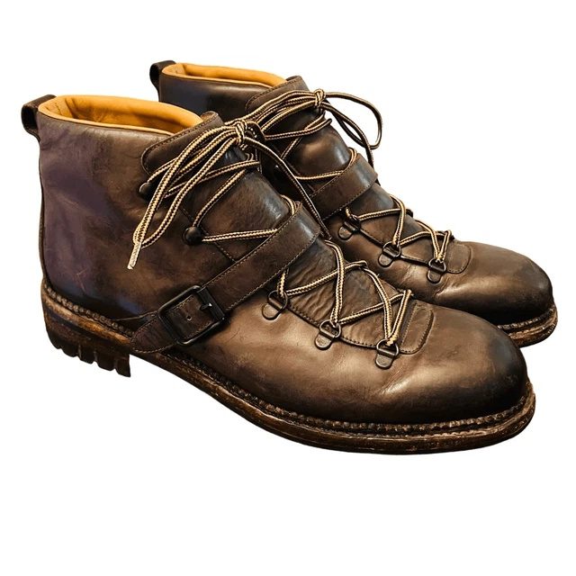 O'KEEFFE ALVIS PEBBLEGRAIN leather hiking boots size 10 1/2 men’s lace