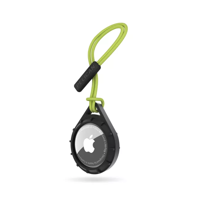 Correa de bucle serie Pelican Protector para Apple AirTags - negra/verde lima