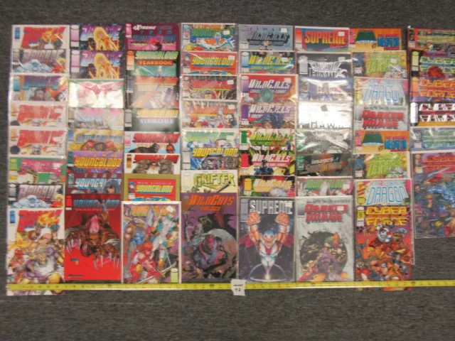 72 Image Comics Brigade Youngblood Wild CATS Shadow Hawk Supreme Cyber Force LOT