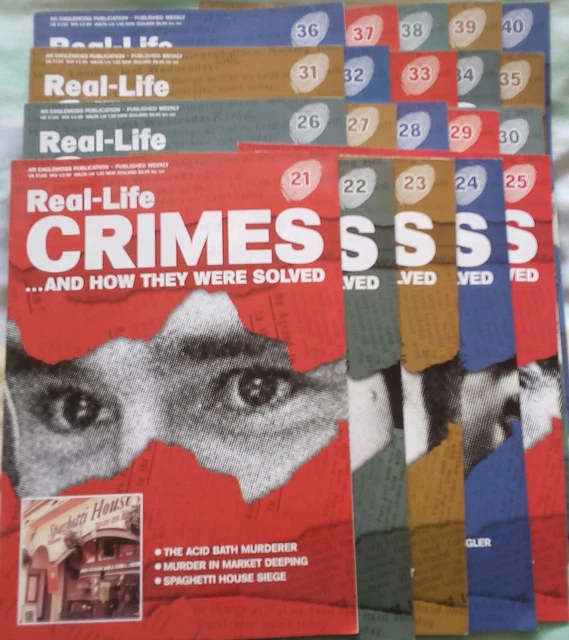 REAL LIFE CRIMES and how they were solved 21 to 40 magazine killer true