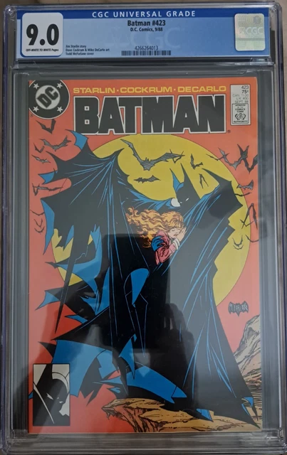 Batman 423 CGC 9.0 Todd McFarlane Key First 1st Print  ! (1988)