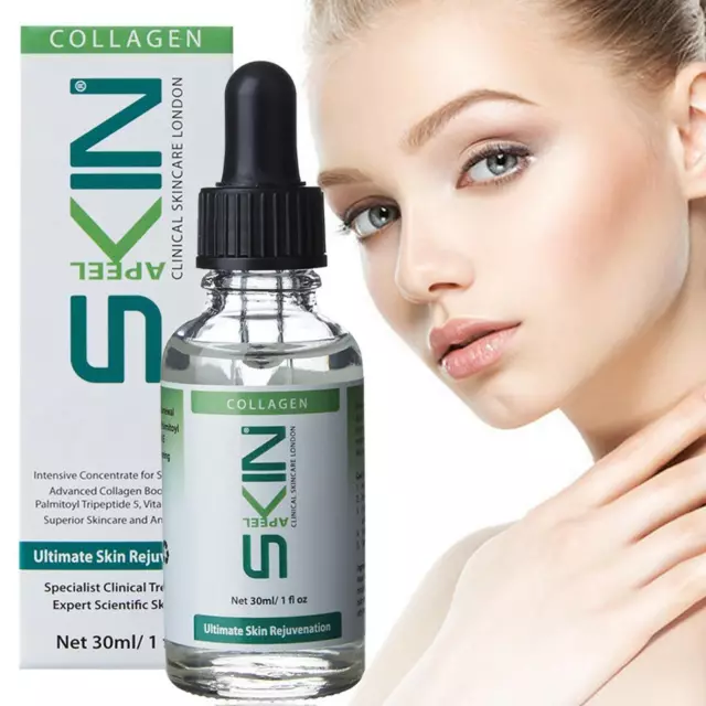 100% Pure Collagen Skinapeel Serum Natural Anti Wrinkle Ageing Skin Tightening