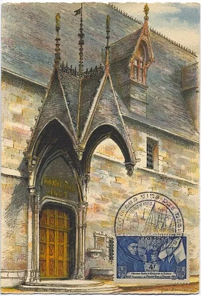 Carte-maximum France n° 583 - Hôtel Dieu de Beaune (26381)