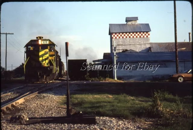MKT At Eufaula Oklahoma Station July 81 KODACHROME SLIDE-Railroad