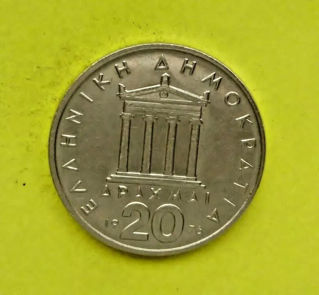 Griechenland     20 Drachmen 1976     # 06/20