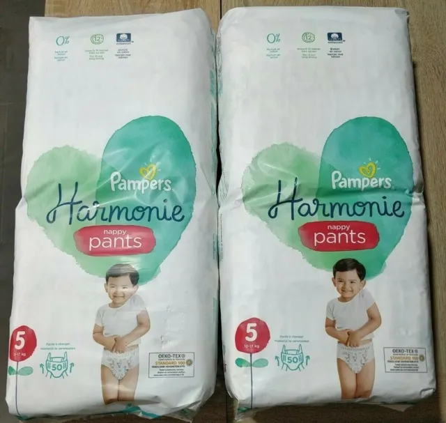 100 Couches Pampers Harmonie Taille 5 (12-17 Kg)