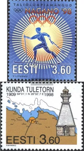 Estland 316,322 (kompl.Ausg.) gestempelt 1998 Winterspiele