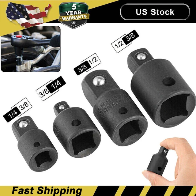 4PCS 3/8" to 1/4" 1/2 inch Drive Ratchet SOCKET ADAPTER REDUCER Air Impact KITS