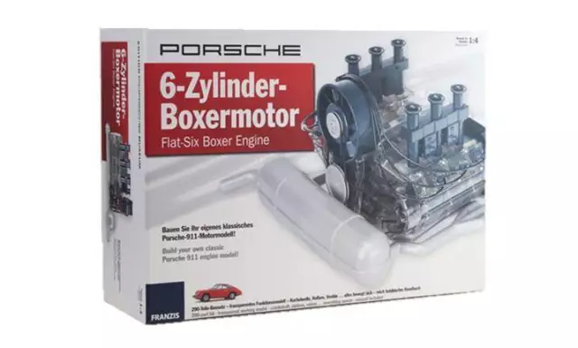 Porsche 911 6 Zylinder Boxermotor 1966 in 1:4, Baukasten 290 Teile, fabrikneu