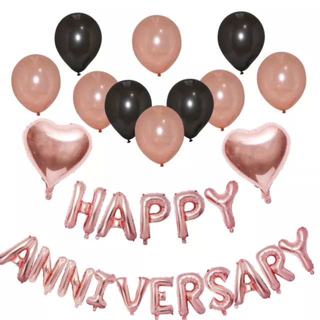 Happy ANNIVERSARY Ballons 25. 50. Party KUGELN Hochzeit Banner Heiraten Sie mich BALON 2