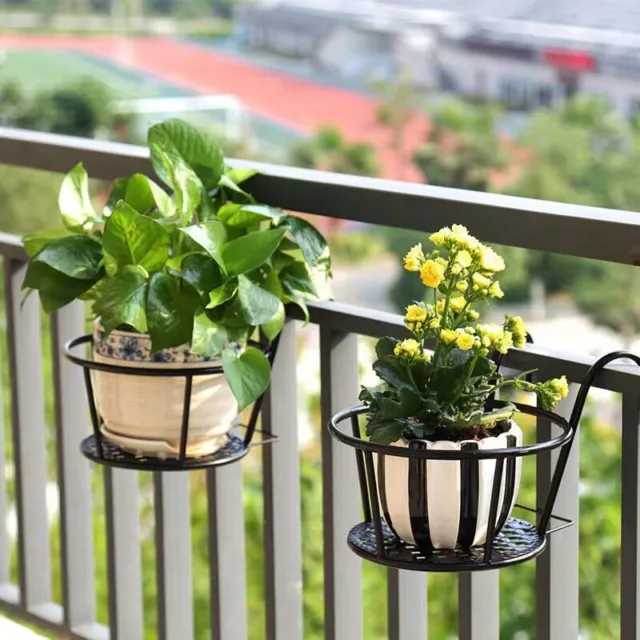 Hanging Planter Plant Pots Fence Balcony Railing Wall-Mounted Flowerpot Basket