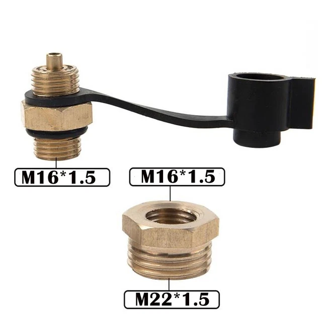 M22 To M16 Take Air Valve 2pc Air Tank Connector Gas Storage Tank Metal Of Truck