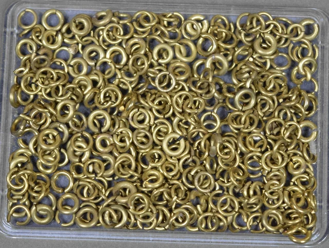 Posten Ösen Binderringe f Schmuck Taschenuhrkette - alter Goldschmied Bestand