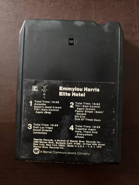 EMMYLOU HARRIS: Elite Hotel - 8-Track Tape
