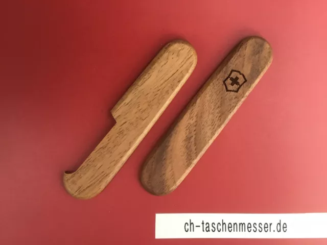 orginal Victorinox Schalen Walnuss Holz Ersatzteil schweizer Taschenmesser 91mm