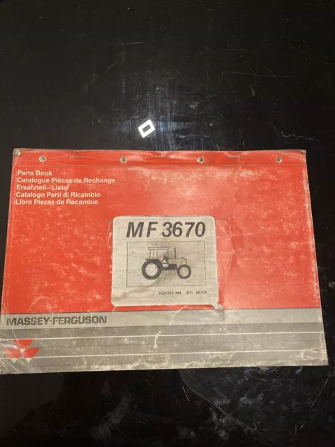 Original Massey Ferguson MF3670 Ersatzteilliste