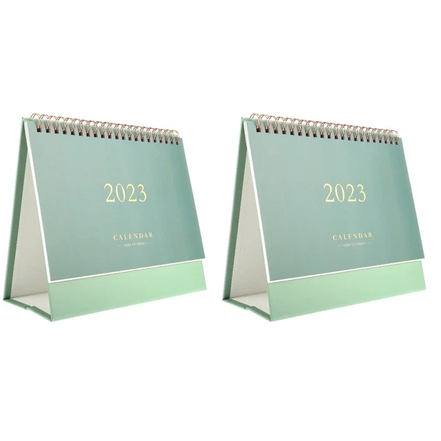 2 PIECES MINI 2023 Calendar 2023 Desk Calendar Desk Notepad Moon Decor Planner EUR 16,61