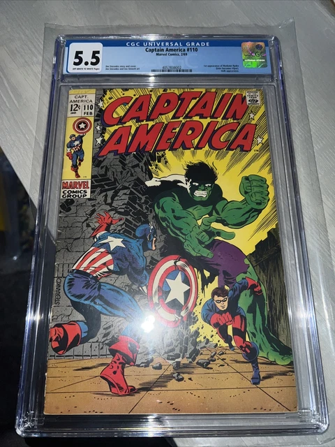 Captain America 110 CGC 5.5 ow/w pages 1969 1st madame hydra FRESHLY GRADED!