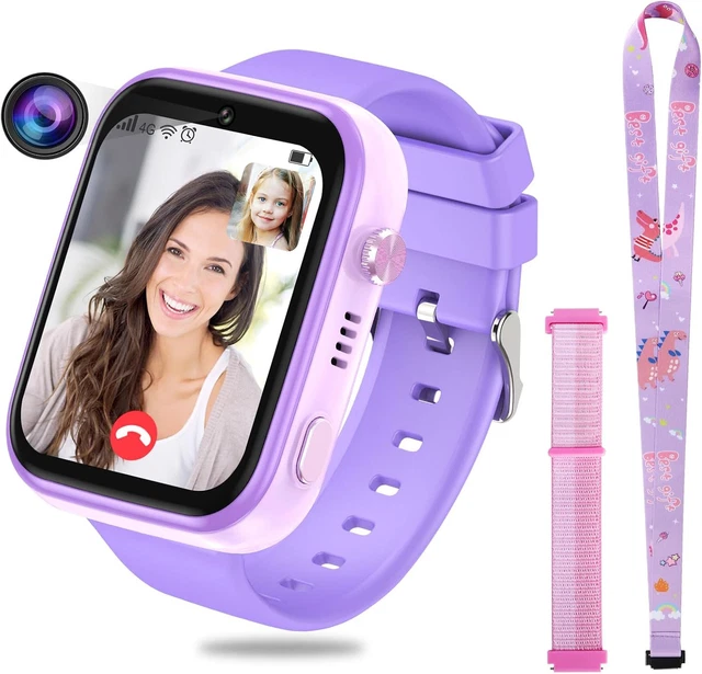 OKYUK 4G Kind Smartwatch für Kinder mit GPS und Telefon, Armbanduhr mit Video-Phone-Call