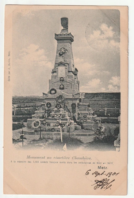 METZ - Moselle - CPA 57 - Monument to French Soldiers 1870 Chambiere Cemetery